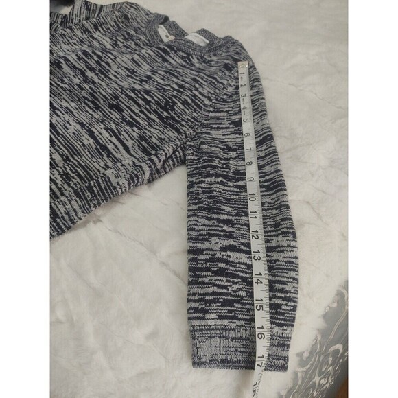 Women's GAP Grey Heather Eyelet Sweater 3/4 Sleeve sz Large 100% Cotton - Picture 11 of 11